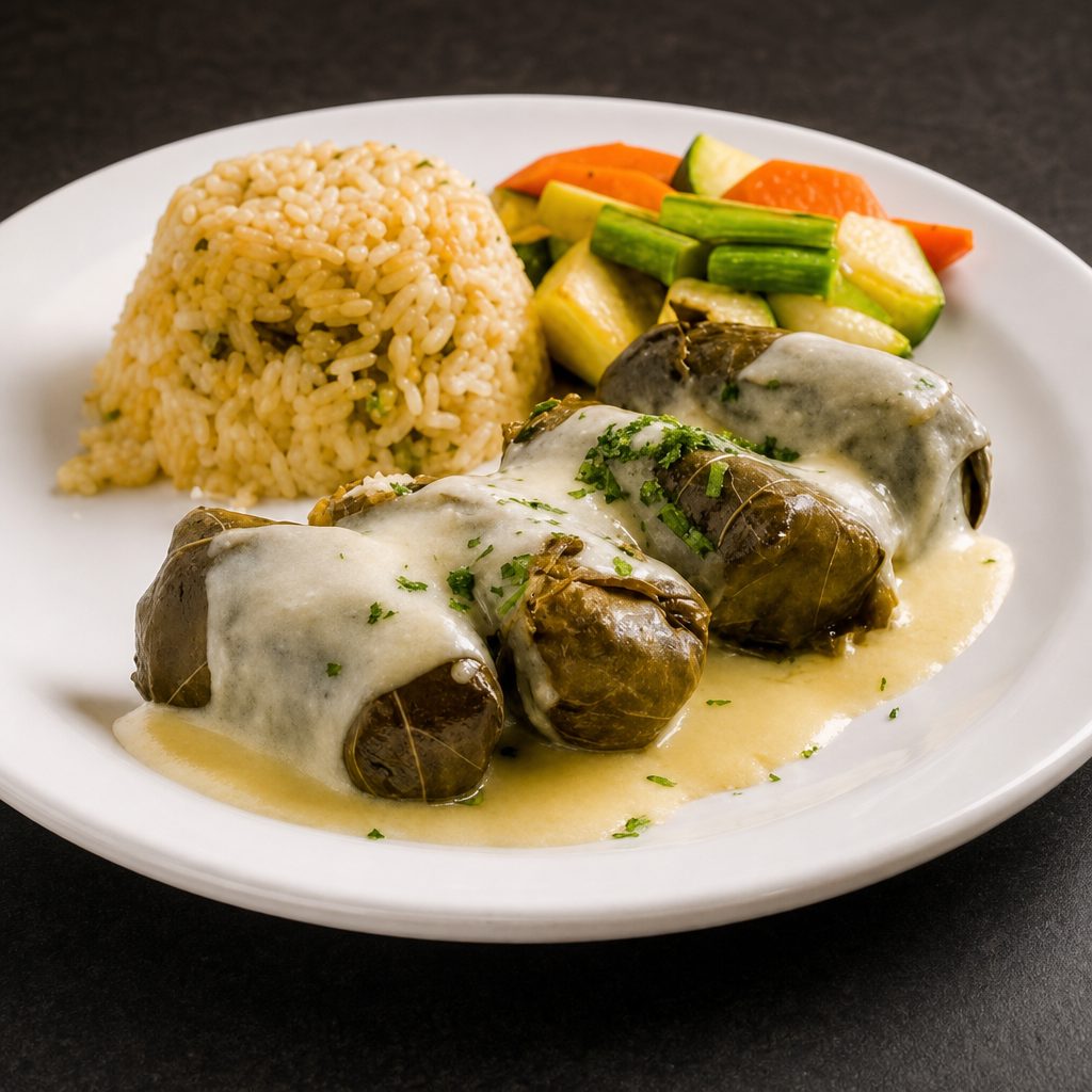 Dolmathes Avgolemono.