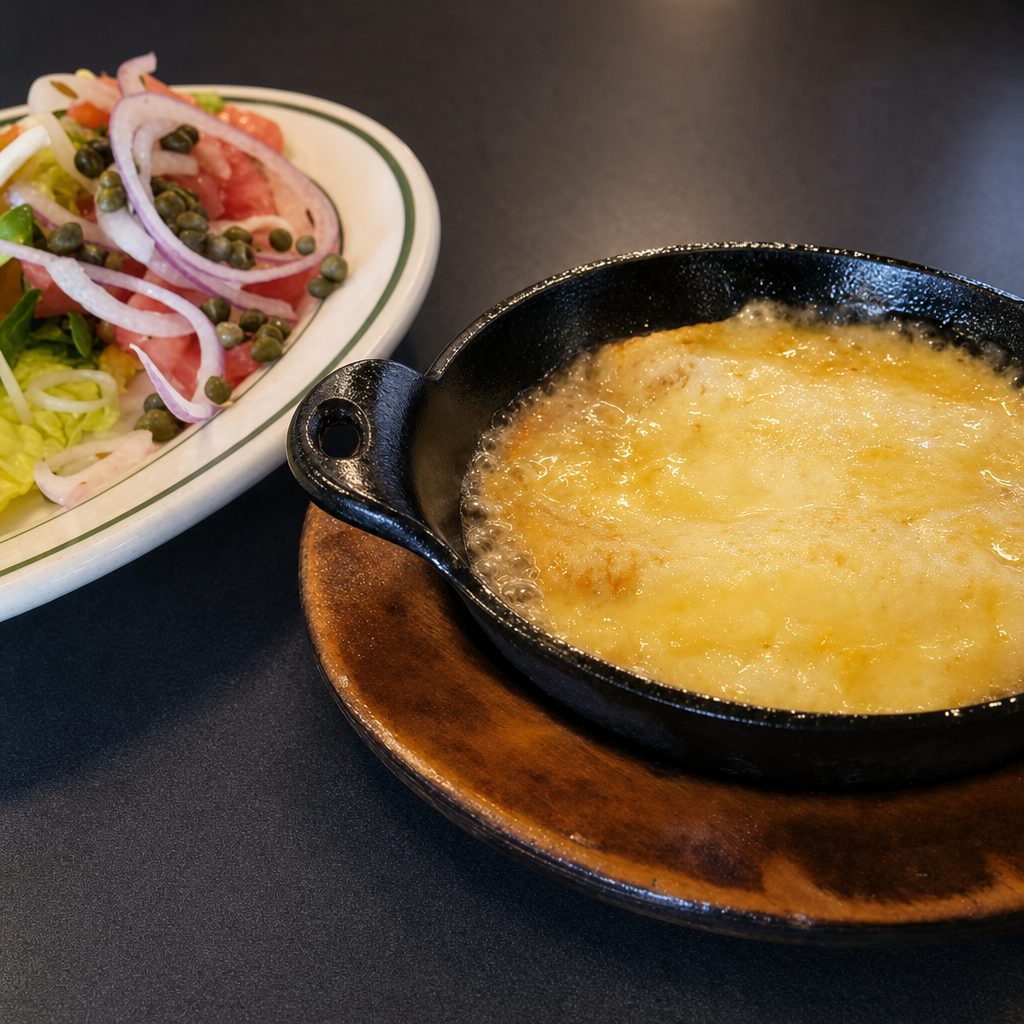 Flamed Saganaki.