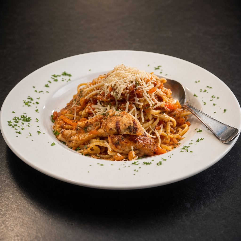 Chicken and Sausage Pasta.