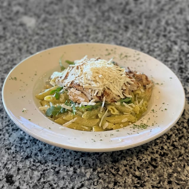 Chicken Mushroom Pesto.