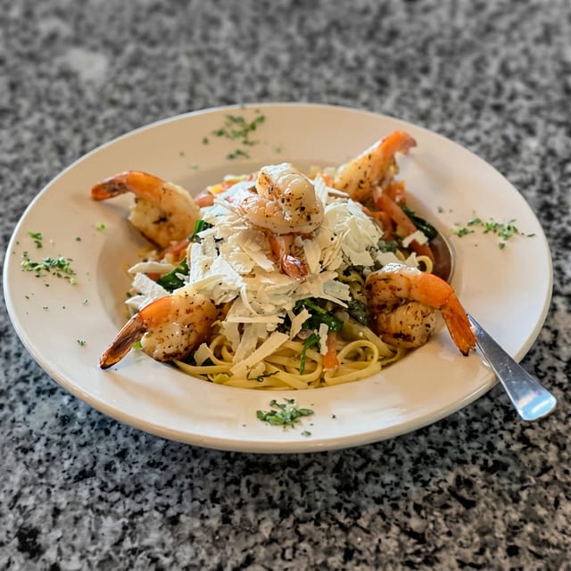 Prawns Florentine.