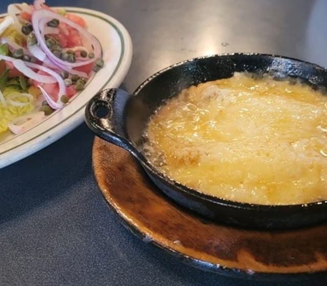 Flamed Saganaki